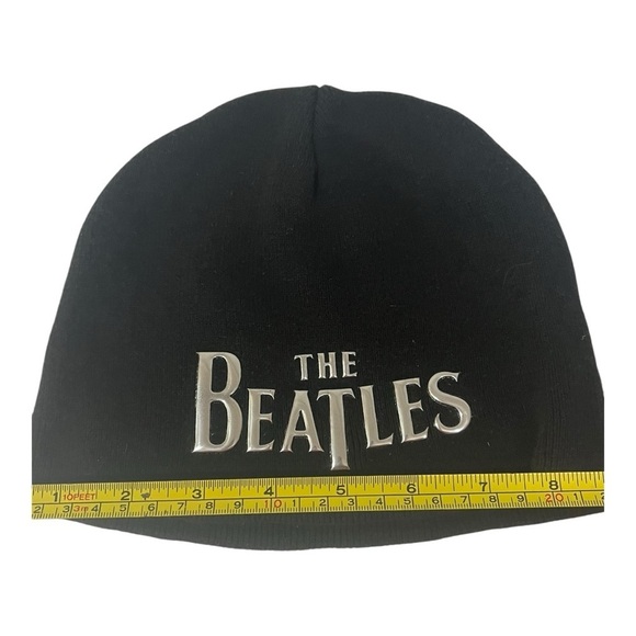 Black knit Beatles beanie EUC - Picture 2 of 5